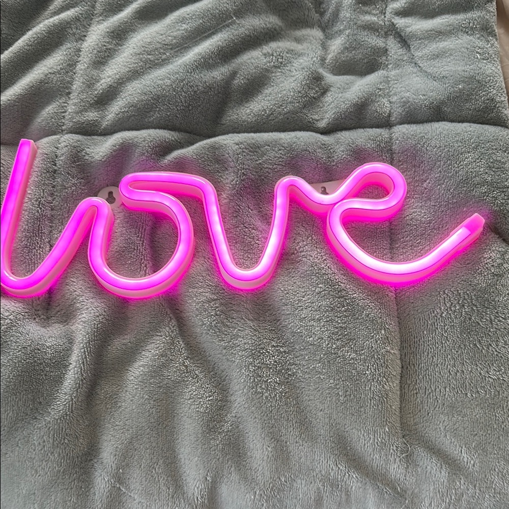 Pink Neon Love Sign